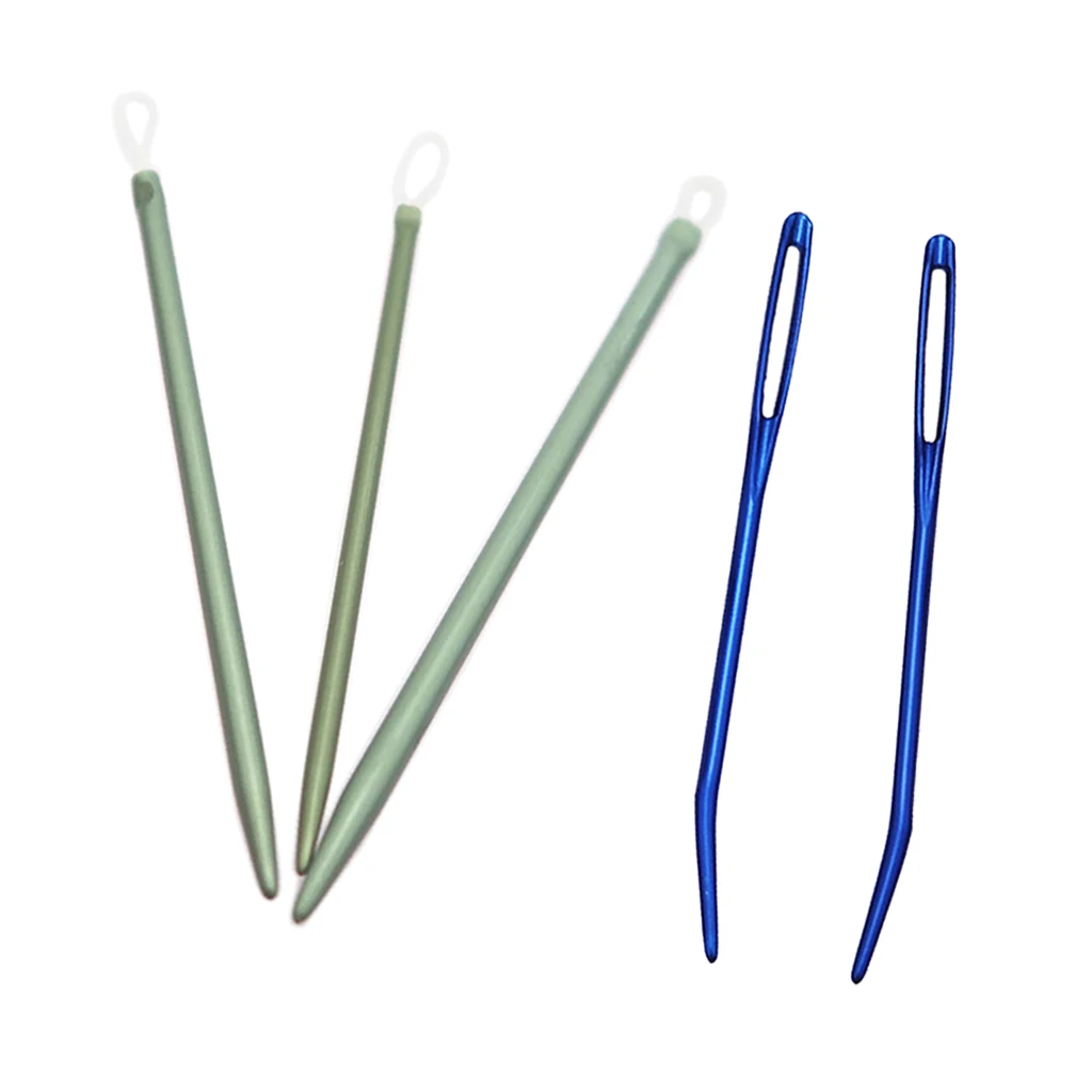 5 шт. алюминиевый большой глаз с изогнутым кончиком гобелен штемпелюя игла +