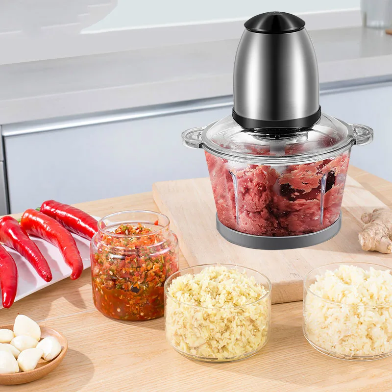 

Meat Grinders grinder stirs minced meat garlic, fruits, vegetables, peppers stir cooking household electric stainles NEW