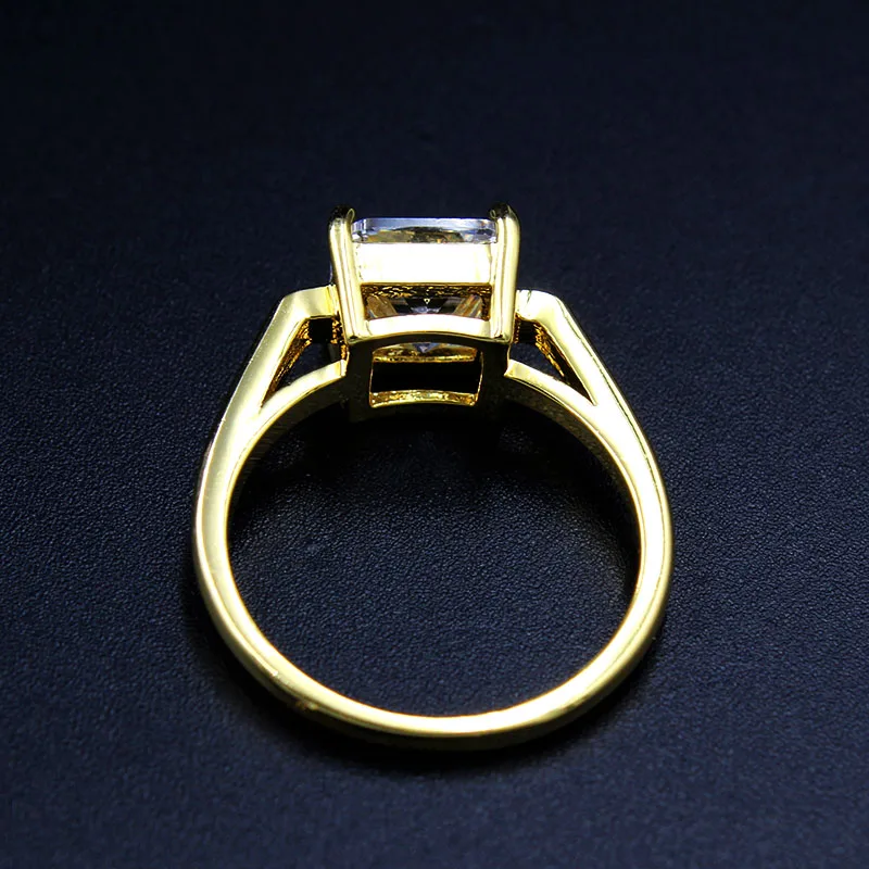 Новинка 2017 обручальные кольца золотого цвета для женщин прозрачные 2 25 карат