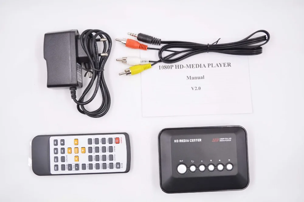 Медиаплеер REDAMIGO Mini Full HD1080P H.264 MKV HDD с HDMI совместимым/AV/VGA/USB/SD/MMC пультом