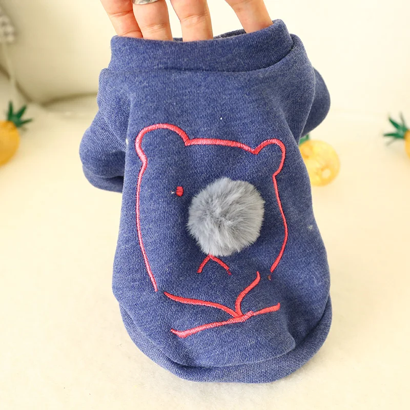 Мягкая зимняя одежда для собак вязаный свитер маленьких теплая толстовка с