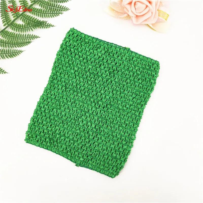 green 1 шт., 20*23 см, топы с юбкой-пачкой, 9 дюймов, эластичное вязаное крючком, на груди, ручной работы, трикотажная юбка, платье, аксессуары, белый цвет, 8Z SH939 - Цвет: green