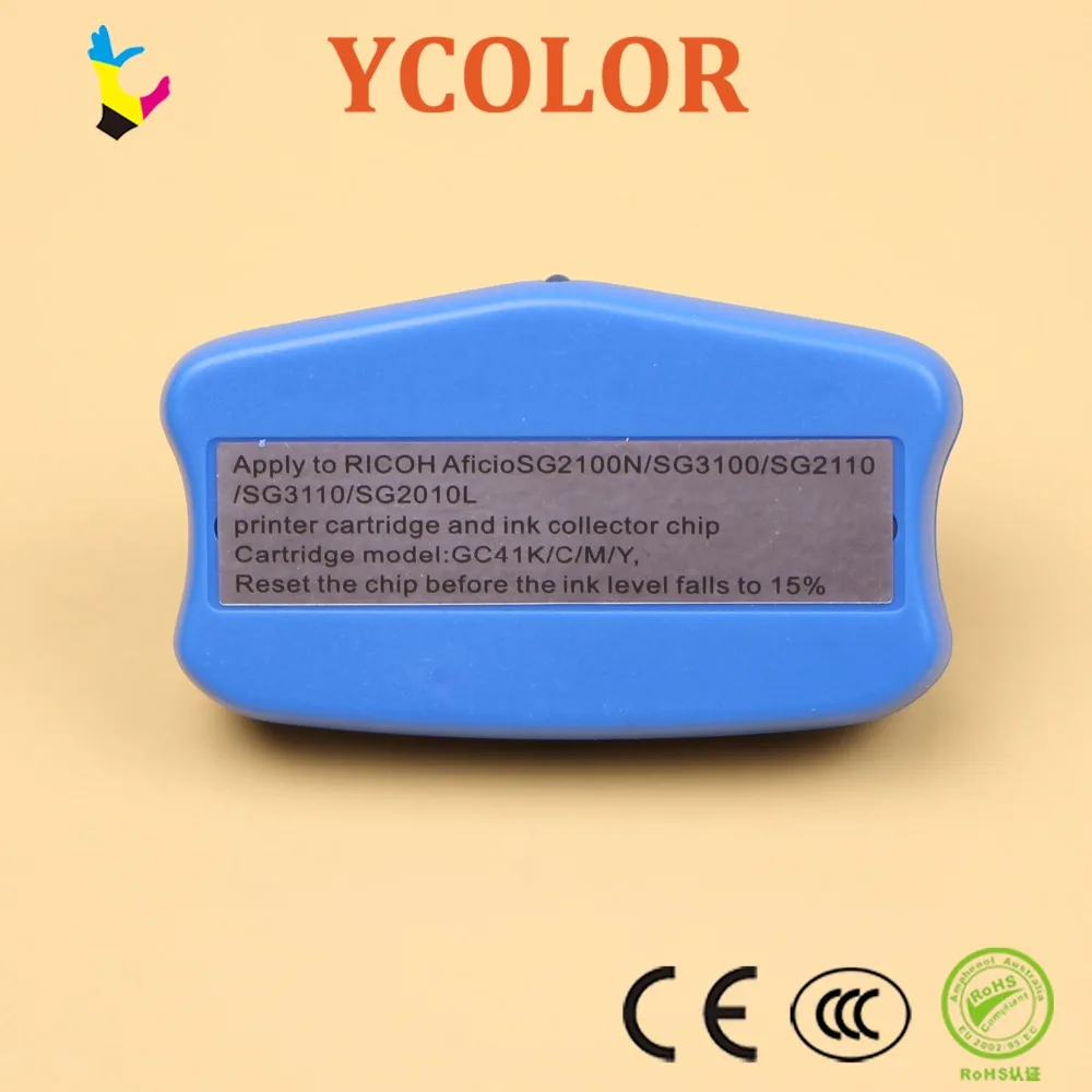 Сброс чипа картриджа GC41 для Ricoh SG2100 SG2100N SG2110 SG2010L SG3100 SG3110 G3110dnw printer GC41 cartridge