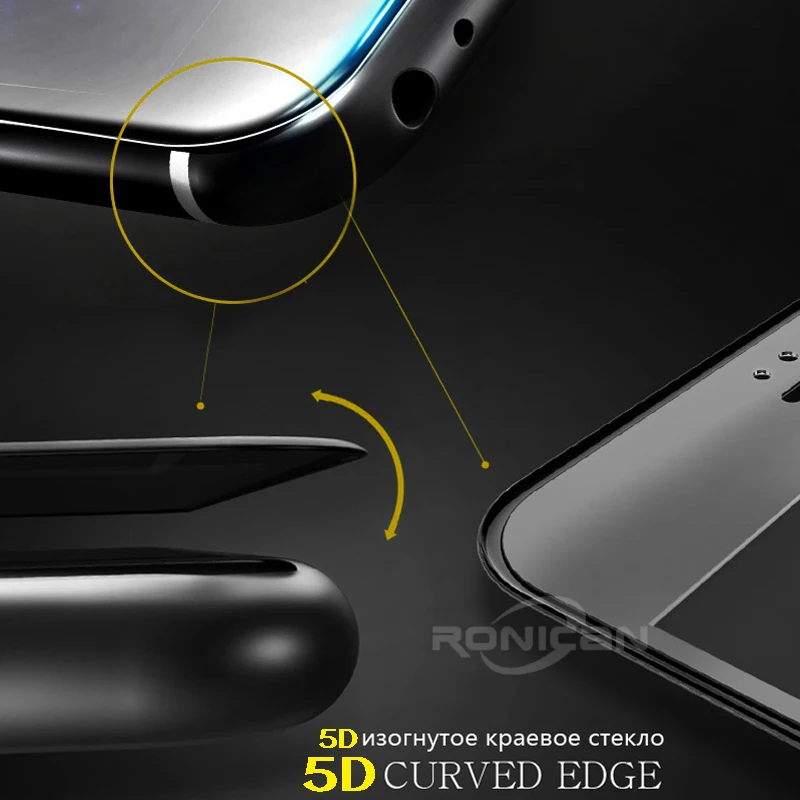 5D защитное закаленное стекло с изогнутыми краями для iPhone 6 твердость 9H 7 6s 8 Plus
