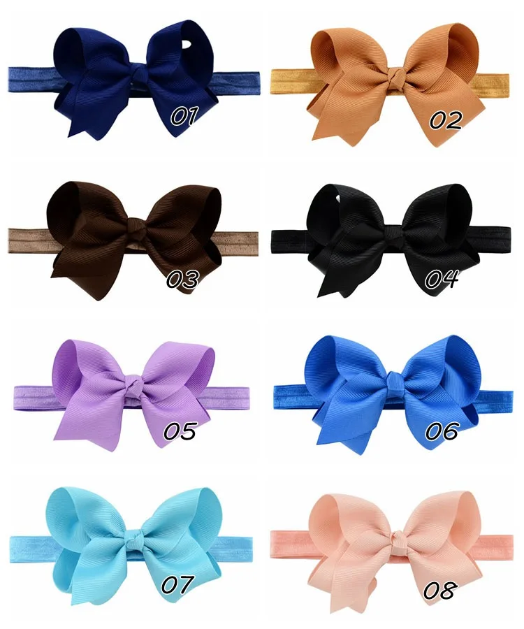 1 шт. детские большие Луки повязка DIY Grosgrain ленты упругие Банданы для мужчин волос