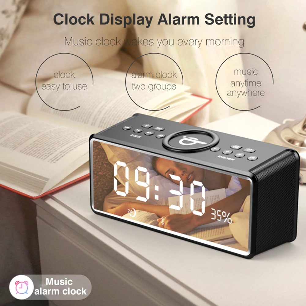 Портативный беспроводной динамик Bluetooth Беспроводное зарядное устройство для