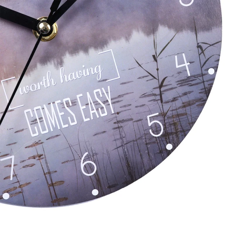 20 см Ретро европейские настенные часы Круглый цифровой циферблат немой Металл