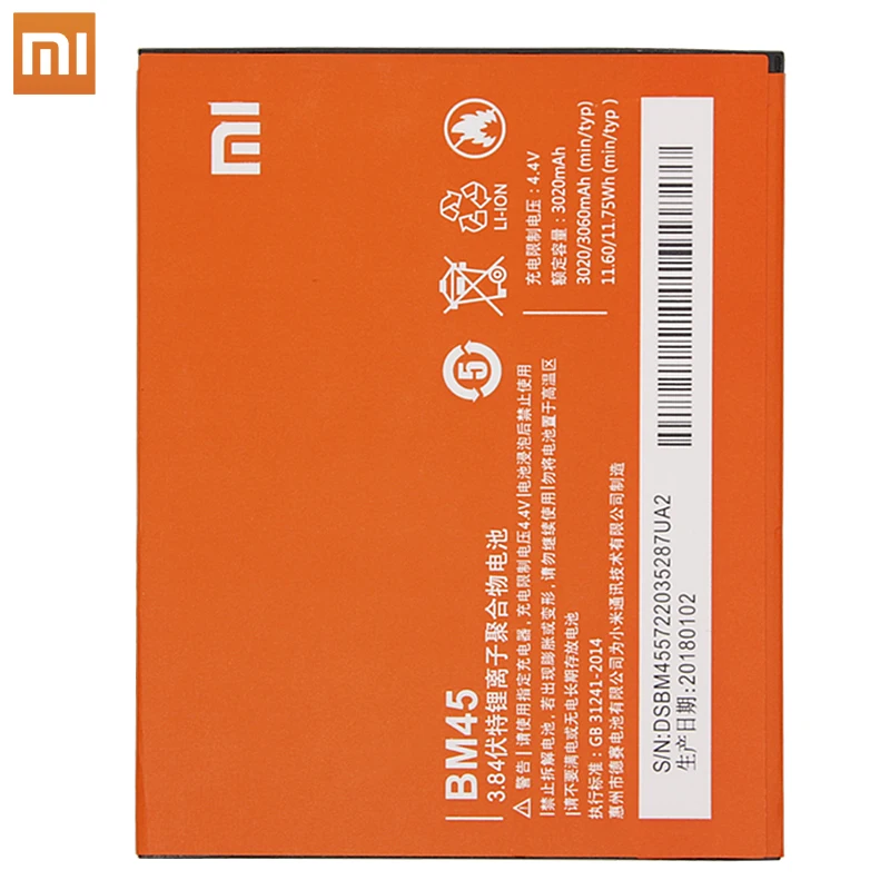 Оригинальный аккумулятор xiaomi BM22 BM35 BM36 BM45 BM46 для small rice 5 4C 5S Mi5 Mi4C Mi5S Redmi Note 2 3 Pro
