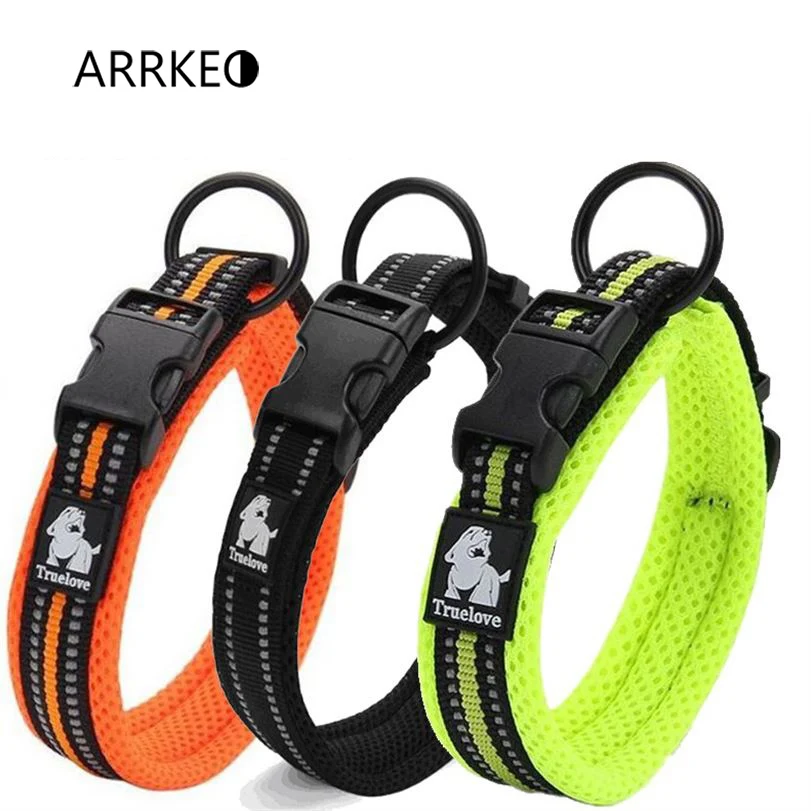 ошейник для собак светящийся Регулируемый нейлоновый сетки проложенные 3 м