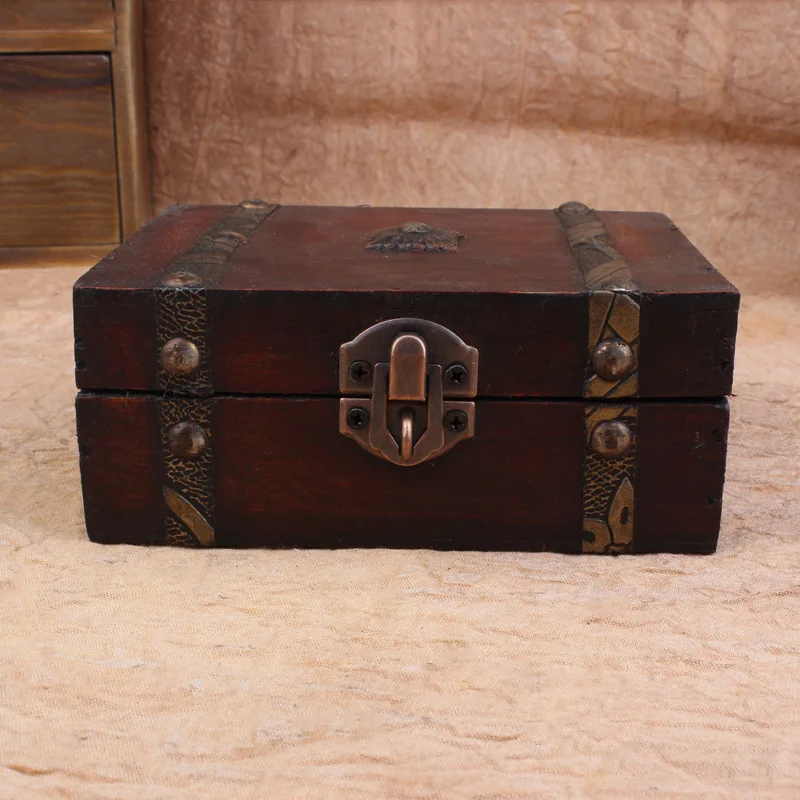 2017 деревянная шкатулка для хранения Организатор мини Винтаж коробка Цепочки и