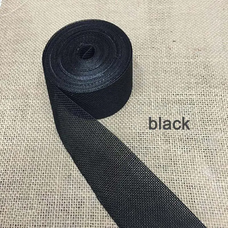 black 2 м/лот 5 см лента из джута, мешковины, цветная натуральная джутовая пеньковая ткань, Hessian лента, сделай сам, Свадебный декор, подарочная упаковка, вечерние принадлежности - Цвет: black
