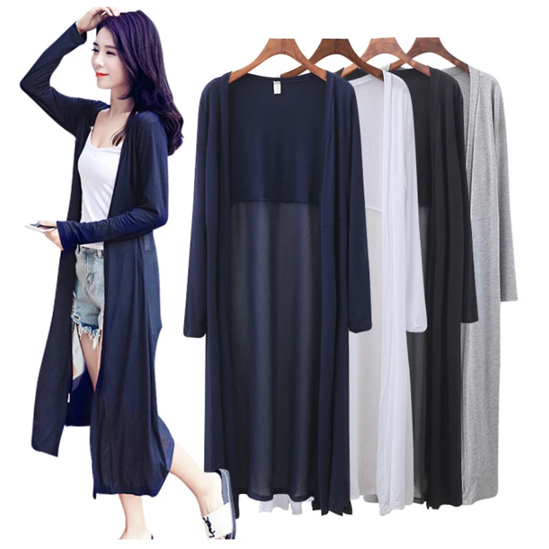

Chiffon long-sleeved cardigan for summer wear in 2019 with long shawl sunscreen for women on the beach
