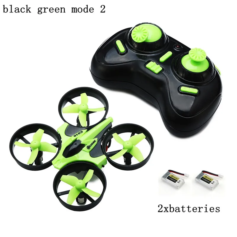 Новое Поступление Eachine E010 Mini 2.4G 4CH 6 Axis 3D Безголовый Режим Памяти Функция Радиоуправляемый Квадрокоптер Игрушка Для Детей Дистанционного Управлении RTF - Цвет: Green 2battery Mode2