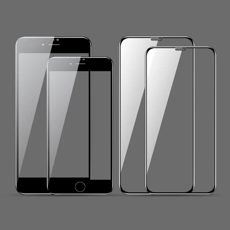 Защитное стекло на iPhone 7 8 6 6S Plus закаленное полное покрытие для X XR XS Max Защитная