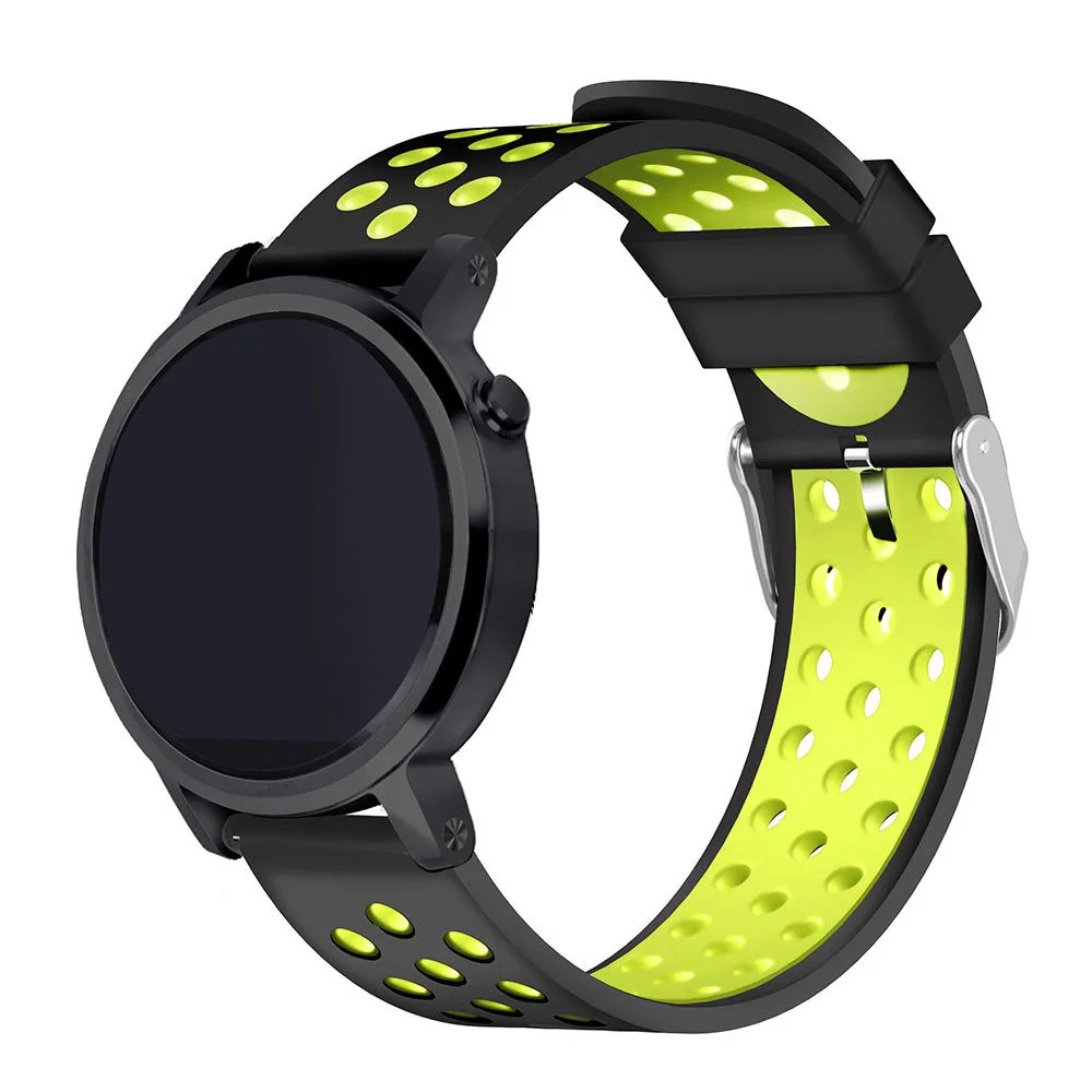 DAHASE Breathable Dual Colors Soft Silicone Strap for Huawei Smart Watch 2 Sport Band 20mm / 1st Bracelet 18mm | Наручные часы