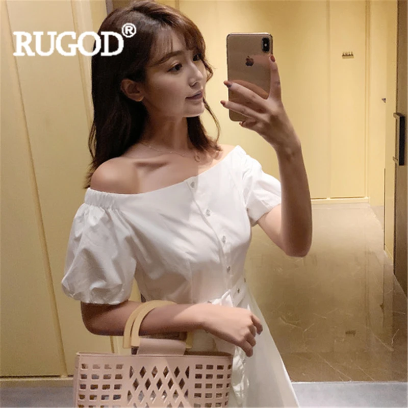 Женское винтажное платье RUGOD однотонное облегающее длинное трапеция с вырезом
