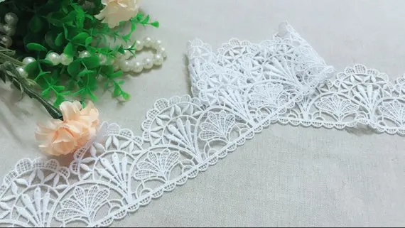 

3 Yards Pure White Classical Venise Fabric Lace Trim Antique DIY Supplies Craft For Fabric Edging Trimmings Costume Decoration