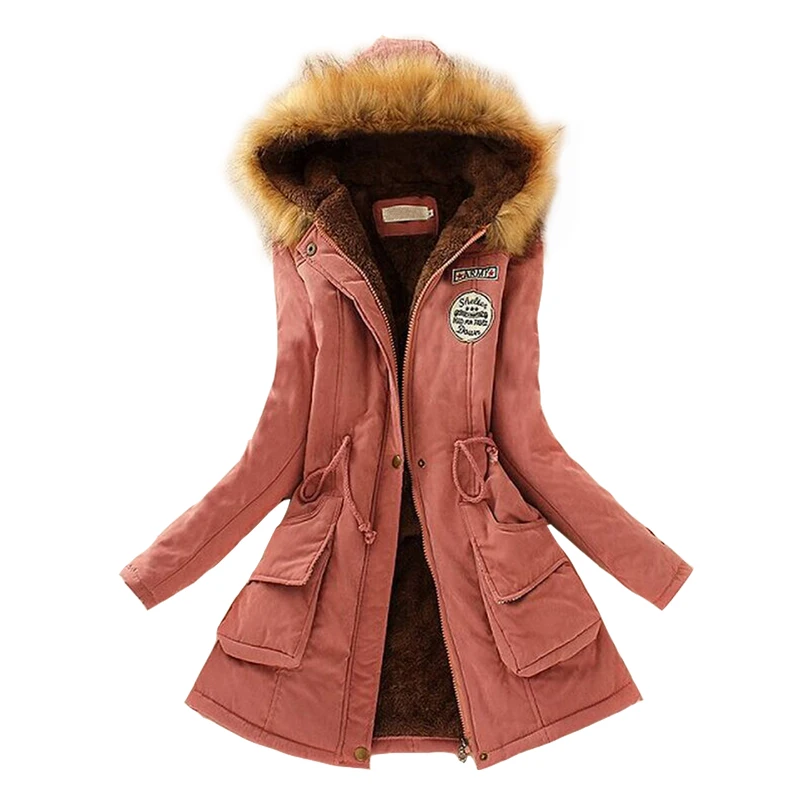 Новое поступление женская зимняя теплая одежда парка с капюшоном из