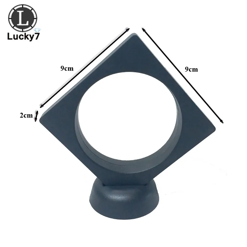 Round hole 9x9x2cm Черная PE пленка подвесная коробка для ювелирных изделий подвесная Коробка кольцо браслет серьги эластичная пленка прозрачная стойка для хранения ювелирных изделий - Цвет: Round hole 9x9x2cm