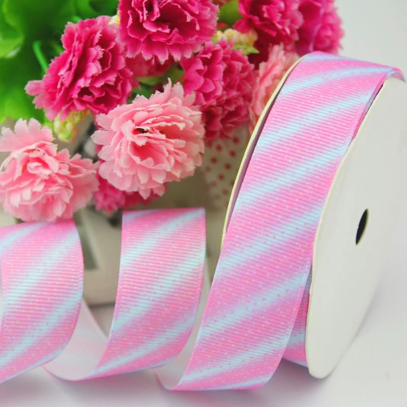 10 yards 1''(22mm) colored webbing striped polyester grosgrain ribbon DIY gift wrapping tape | Дом и сад