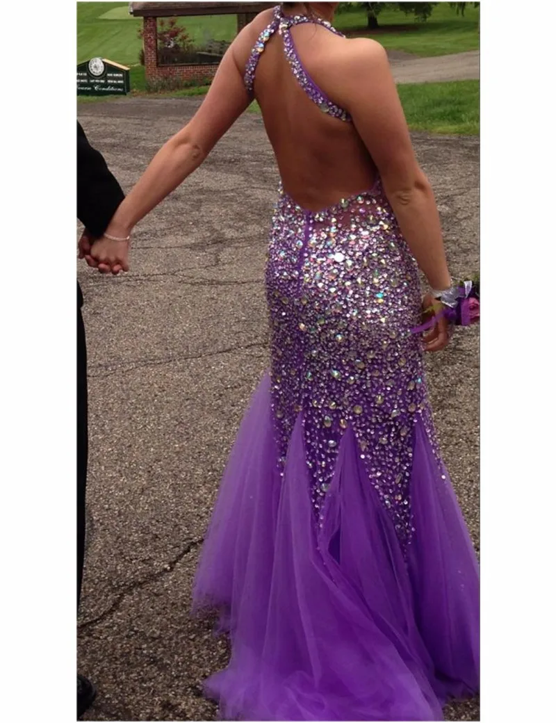 Женское вечернее платье русалка сексуальное Очаровательное с лямкой на шее и