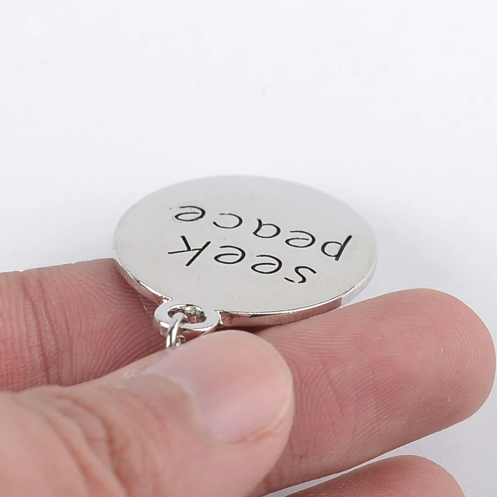 N357 Модные женские ювелирные изделия на день рождения с надписями ищите мир для