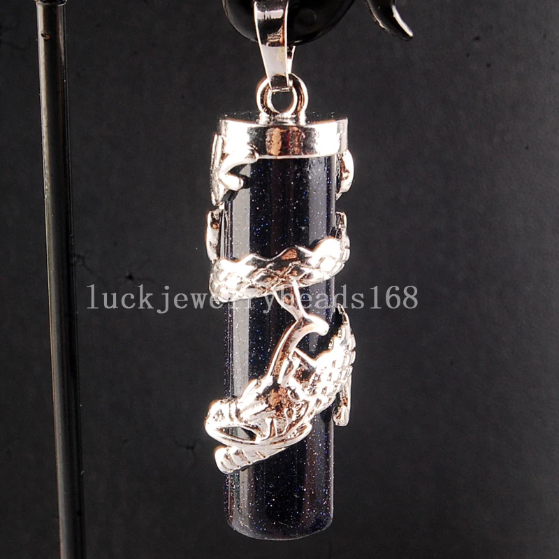 Бесплатная доставка Женская бижутерия 12x41 мм красивый синий золотой камень