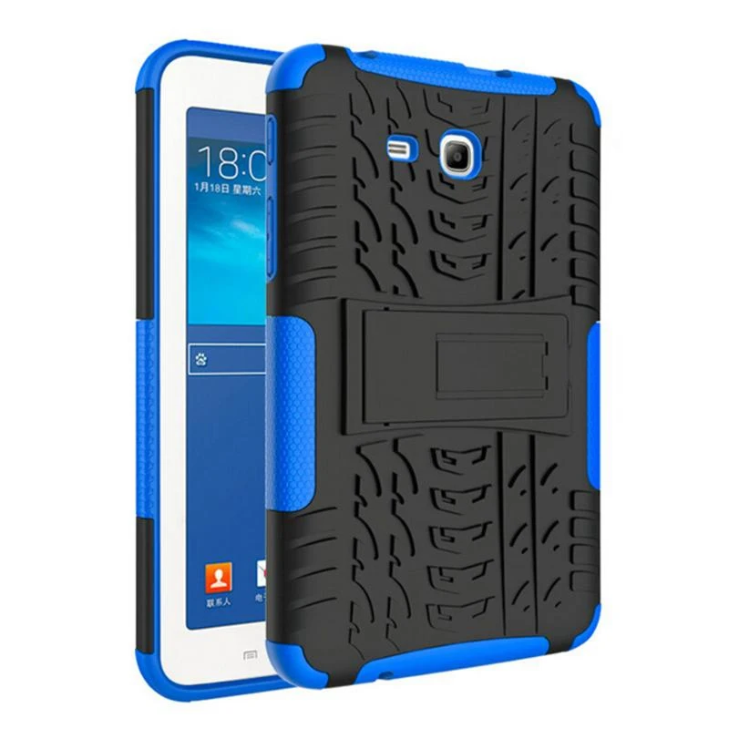 blue Кремния Tablet Protecter чехол для Samsung Galaxy Tab 7,0 T280 T285 Анти-пыль Heavy Duty Tablet Drop Поддержка корпус+ пленка+ ручка - Цвет: blue