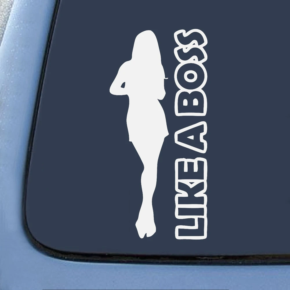 12*25cm Like a Boss Girl Silhouette Car Sticker Vehicle Window Decal Windshield Laptop Waterproof CL044 | Автомобили и мотоциклы