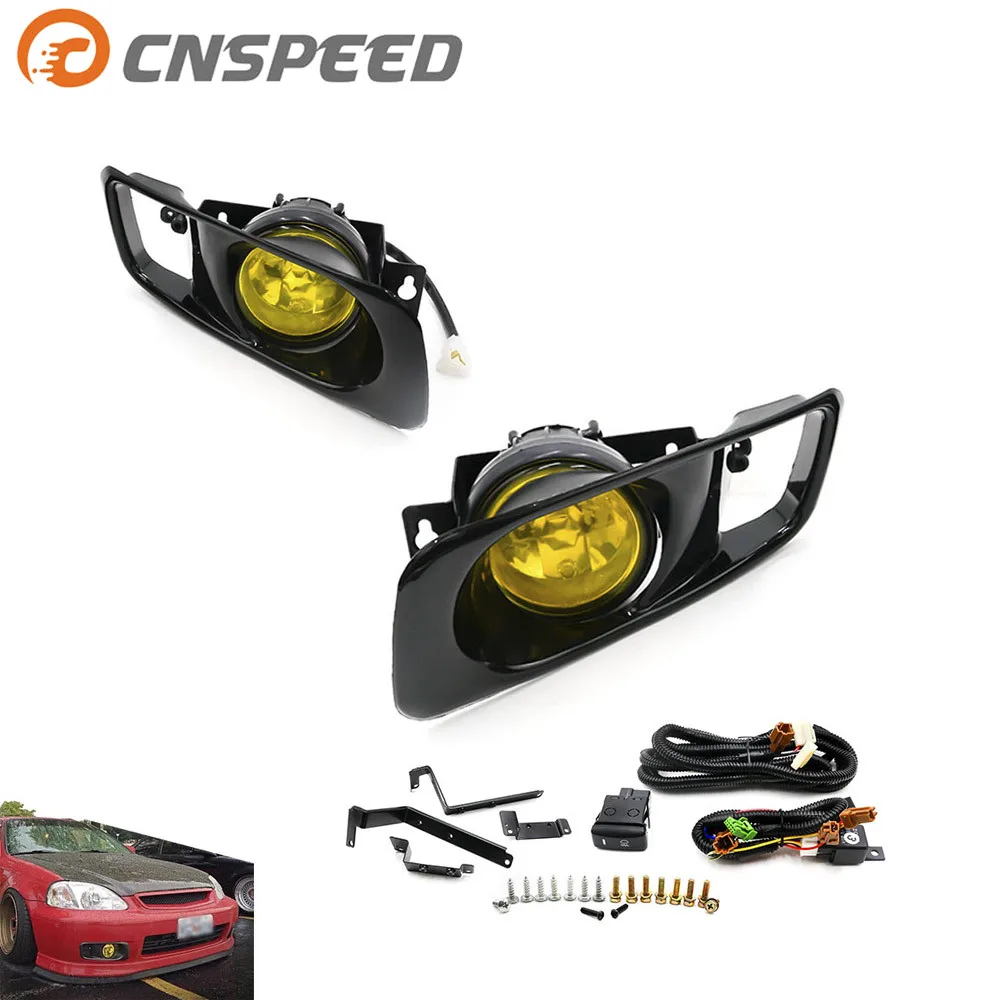 CNSPEED желтый/прозрачный противотуманный светильник галогеновая лампа 99 00 для HONDA