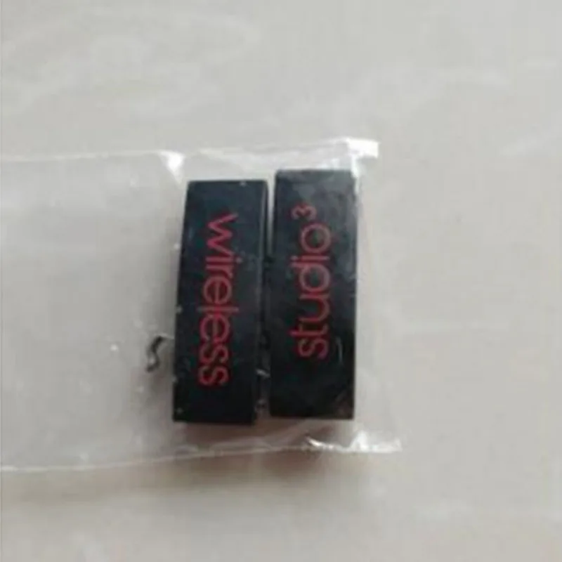 Black red letter Запасные детали для замены металлического Пряжка замок логотип соединительные детали для ремонта Запчасти для Beats Studio3 Studio 3,0 беспроводные наушники - Цвет: Black red letter