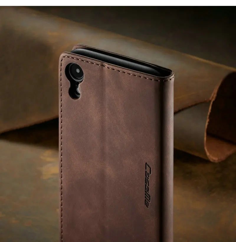 Чехол CaseMe для iPhone XR X 6 s 7 8 Plus Роскошные Ретро слоты для карт тонкий кошелек Флип кожаный чехол для телефона iPhone Xr Xs Max