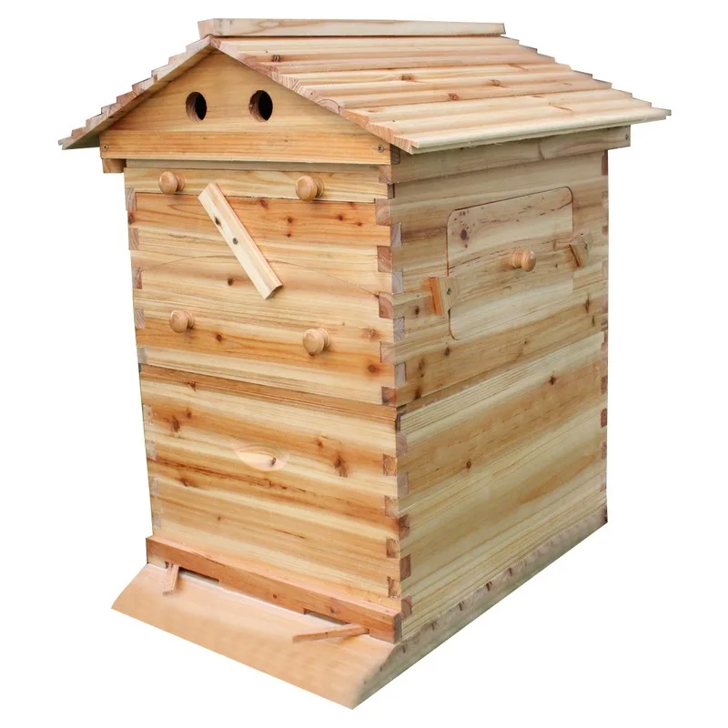 

Automatic Honey Bee Hive Auto Honey Outflow Combs Wooden Bee Beehive House Beekeeping Tools Honeycombs Beehive Nest Frame