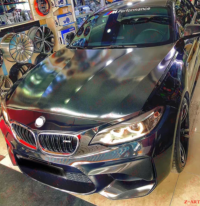 2015 2019 Z ART для BMW M2 углеродное волокно передний сплиттер F87 Передняя створка