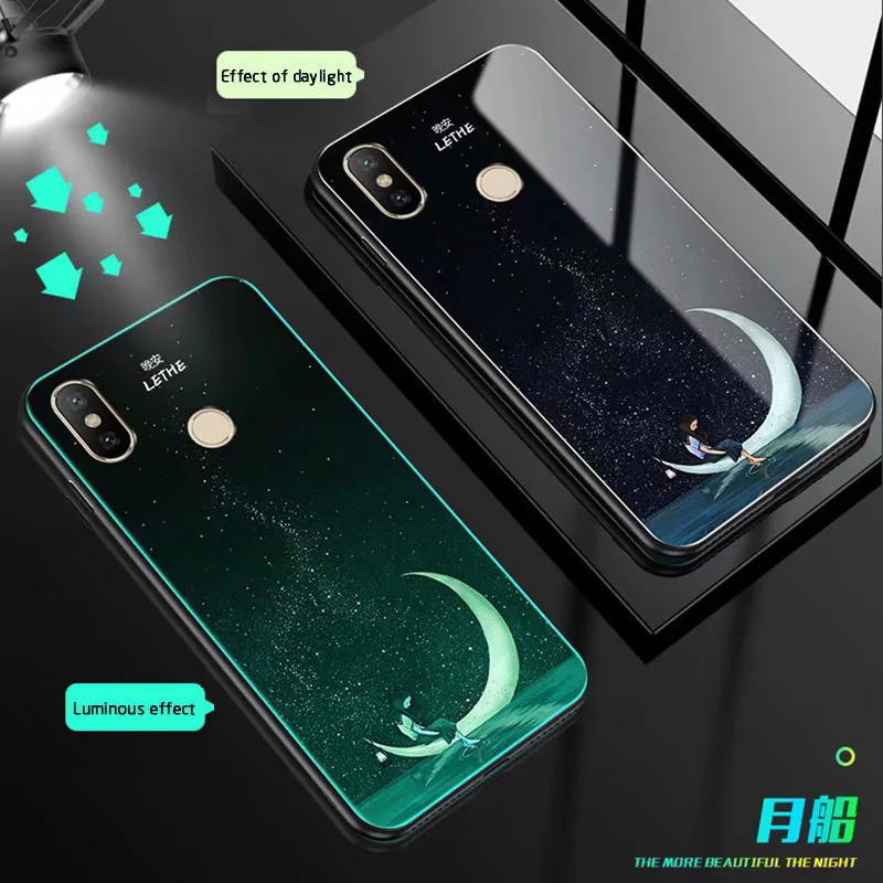 Lu mi nous стеклянный чехол для телефона s для Xiaomi mi Mix 2 2S Роскошная Противоударная задняя крышка для Xiaomi mi X 3 2 ночной Блестящий стеклянный чехол