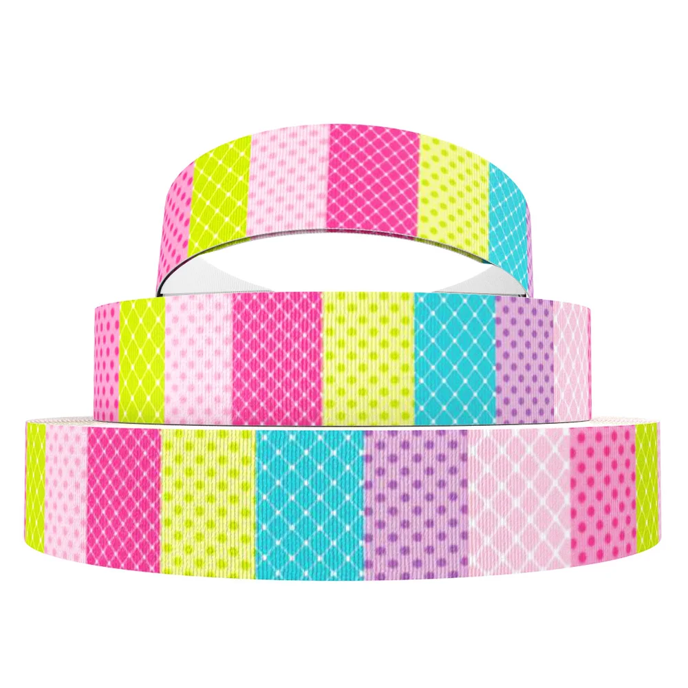 1076383006 David accessories " 25 мм градиентная расцветка; Высота в полоску с горошком; в виде рыбьей чешуи; корсажная лента 50 ярдов, материалы для ручных поделок, 50Yc5579 - Цвет: 1076383006