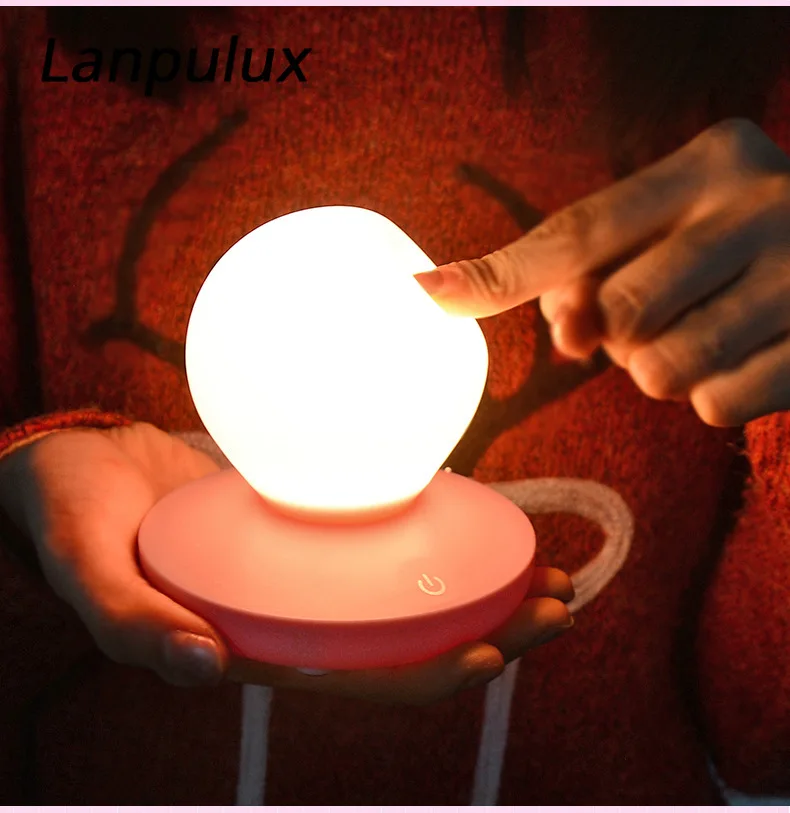 Lanpulux Романтический светодиодный ночник розовый с регулируемой яркостью