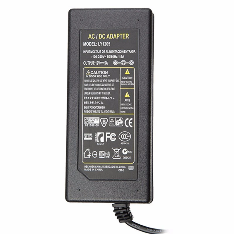 Jiguoor AC 100-240V to DC 12V 5A 60W / адаптер питания зарядное устройство для светодиодной ленты