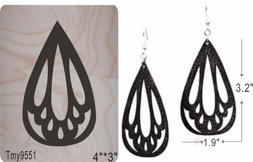 Eardrop-4 wooden die/ Scrapbook mold/cutting tool die /Tmy9551 | Дом и сад