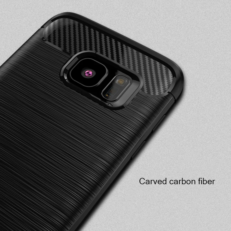 Quusimple Телефон чехол для Samsung Galaxy S7 край крышки углерода Волокно Мягкий