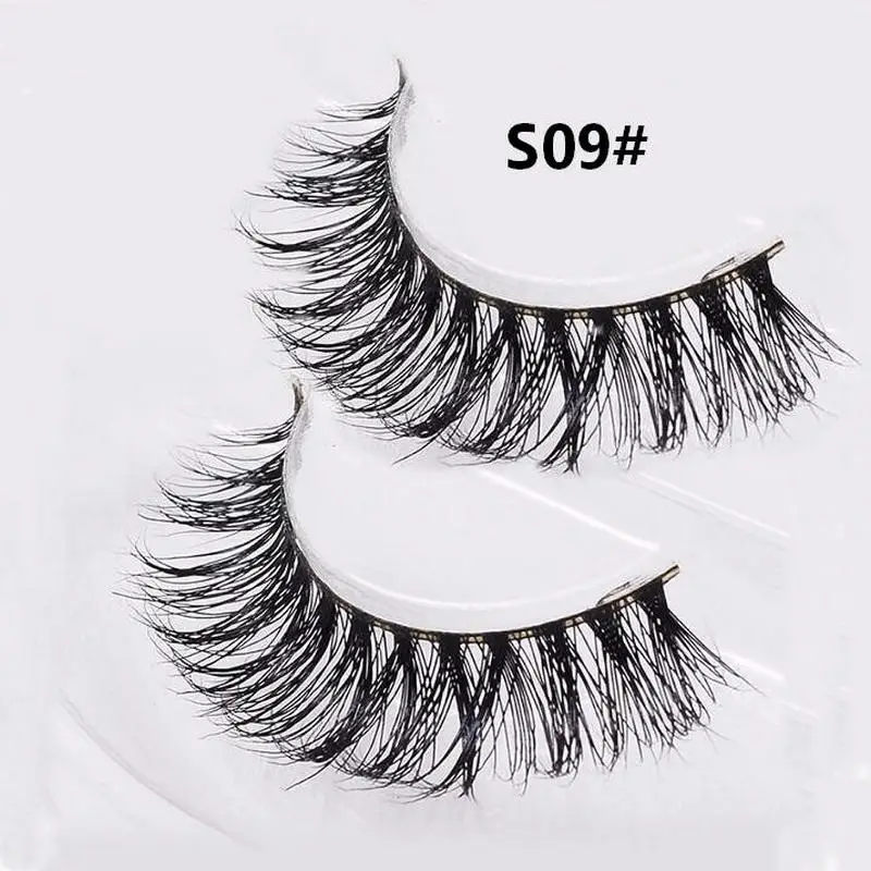 1 пара 3D 100% натуральные норковые Толстые Поддельные Накладные ресницы для