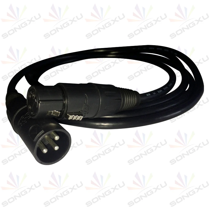 10 шт./лот 2 м длина 3-контактный подключение сигнала DMX кабель для свет этапа