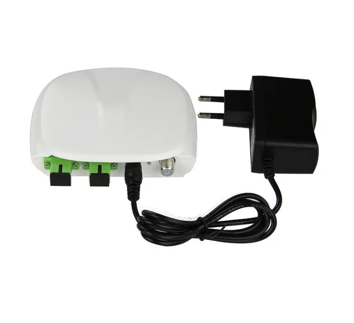 Оптоволоконный FTTH оптический приемник SC/APC-SC/UPC с WDM и AGC мини-узел Внутренний оптический приемник с белым пластиковый чехол - Цвет: SC APC SC APC