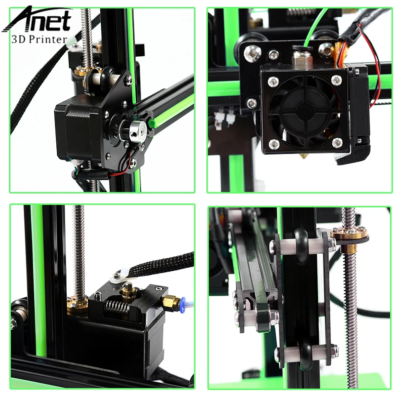 Anet E10 3D принтер DIY Kit Большой размер Reprap i3 мини 300x300x400 мм 0 4 сопло Алюминиевая рама