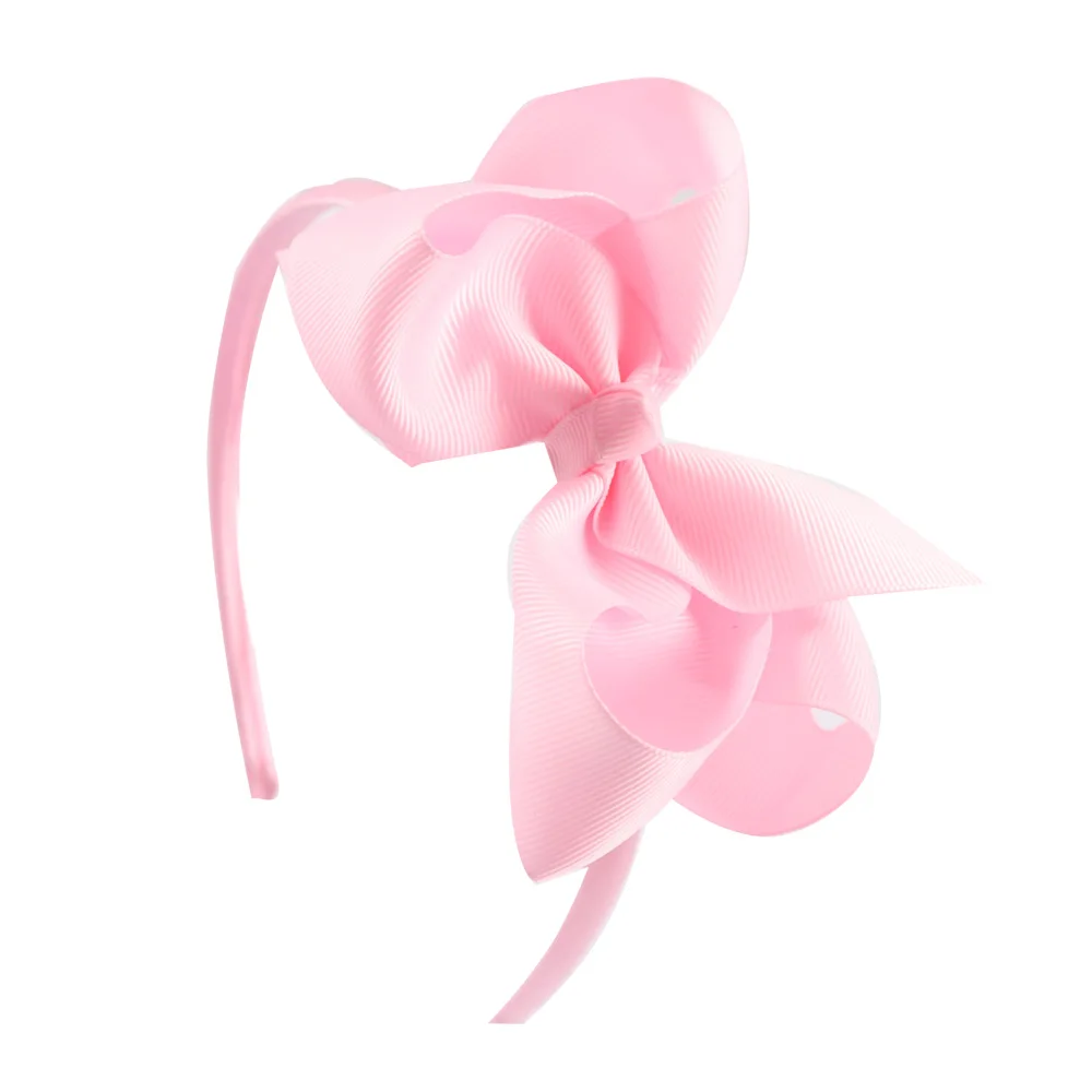 pink 20 шт./партия 4 ''сплошная корсажная лента для волос Принцесса аксессуары для волос повязка на голову ручной работы повязки на голову для девочки с бантами волосы для девочки - Цвет: pink