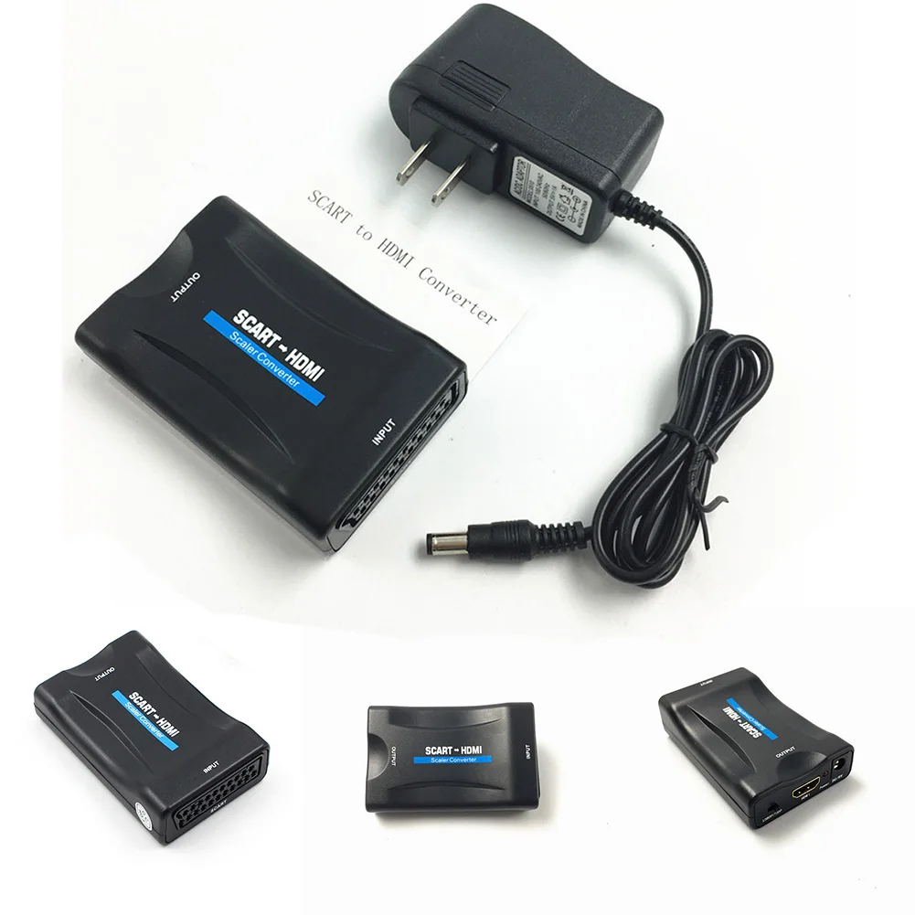 2019 Новый портативный 1080 P из scart в HDMI конвертер аудио-видео сигнала адаптер HD с