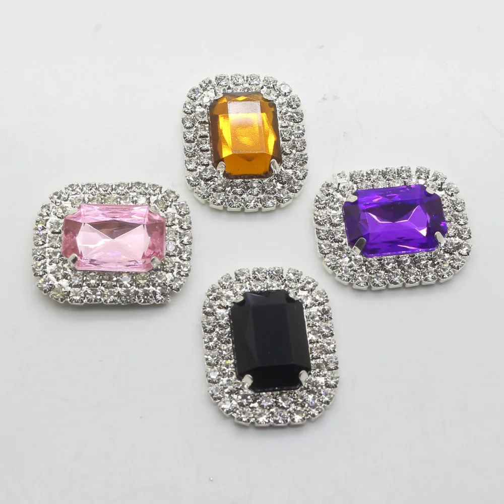 Новинка прямоугольные пуговицы из камня с плоской задней стороной 22*28 мм 5 шт.