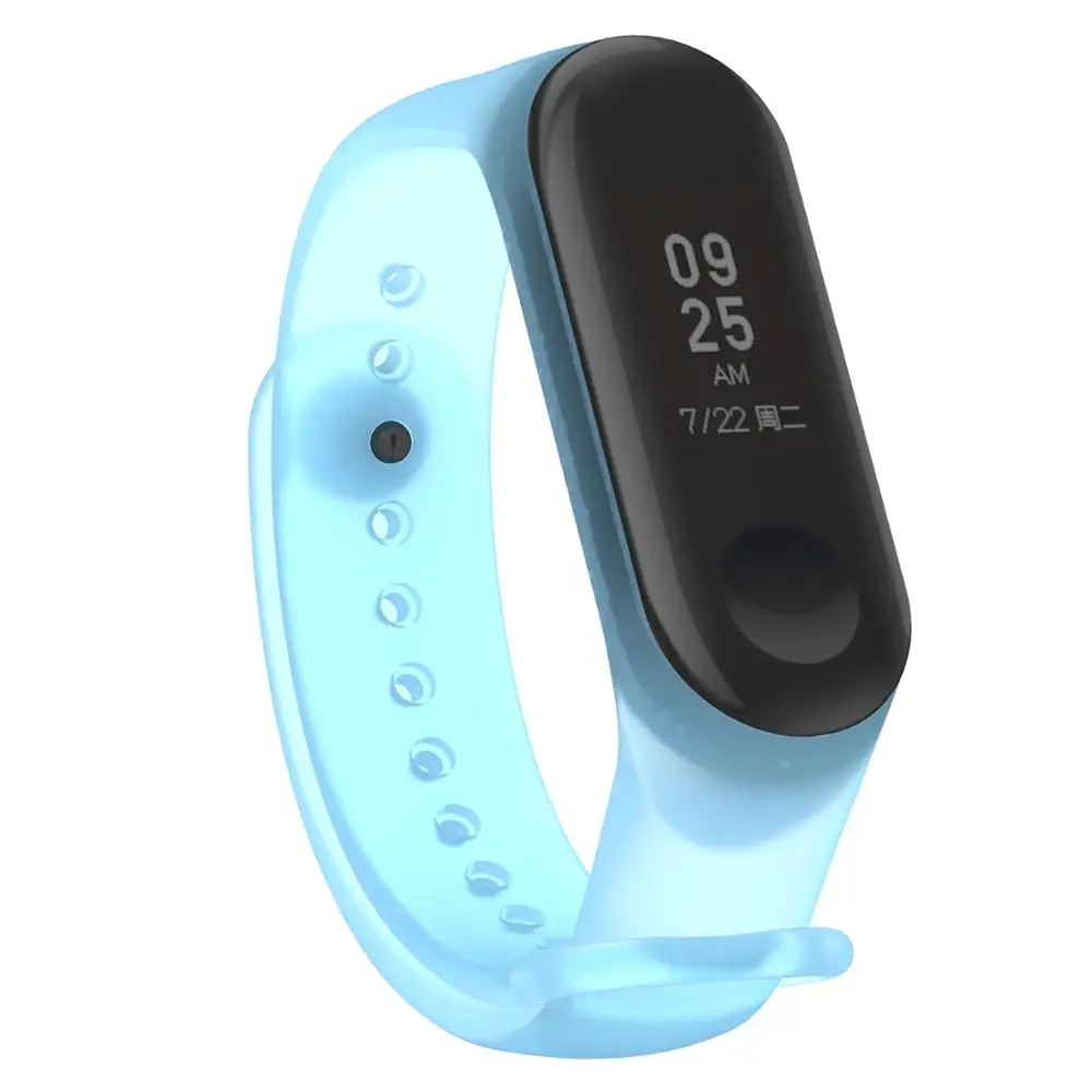 100 шт./компл. светящиеся ремешки на запястье Mi band 3 4 сменный ночник для Xiaomi Xiomi Xaiomi