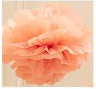 peach orange Govaz Свадебные украшения Аксессуары для мероприятий 20, 25, 30 см помпоны из бумаги салфеток Бальные вечерние принадлежности для детского дня рождения - Цвет: peach orange