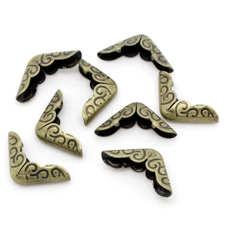 100 шт./лот античная бронза металлическая Книга Угловые Альбомы меню папки